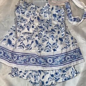 Cupcakes & Cashmere Blue and White Baby Dress